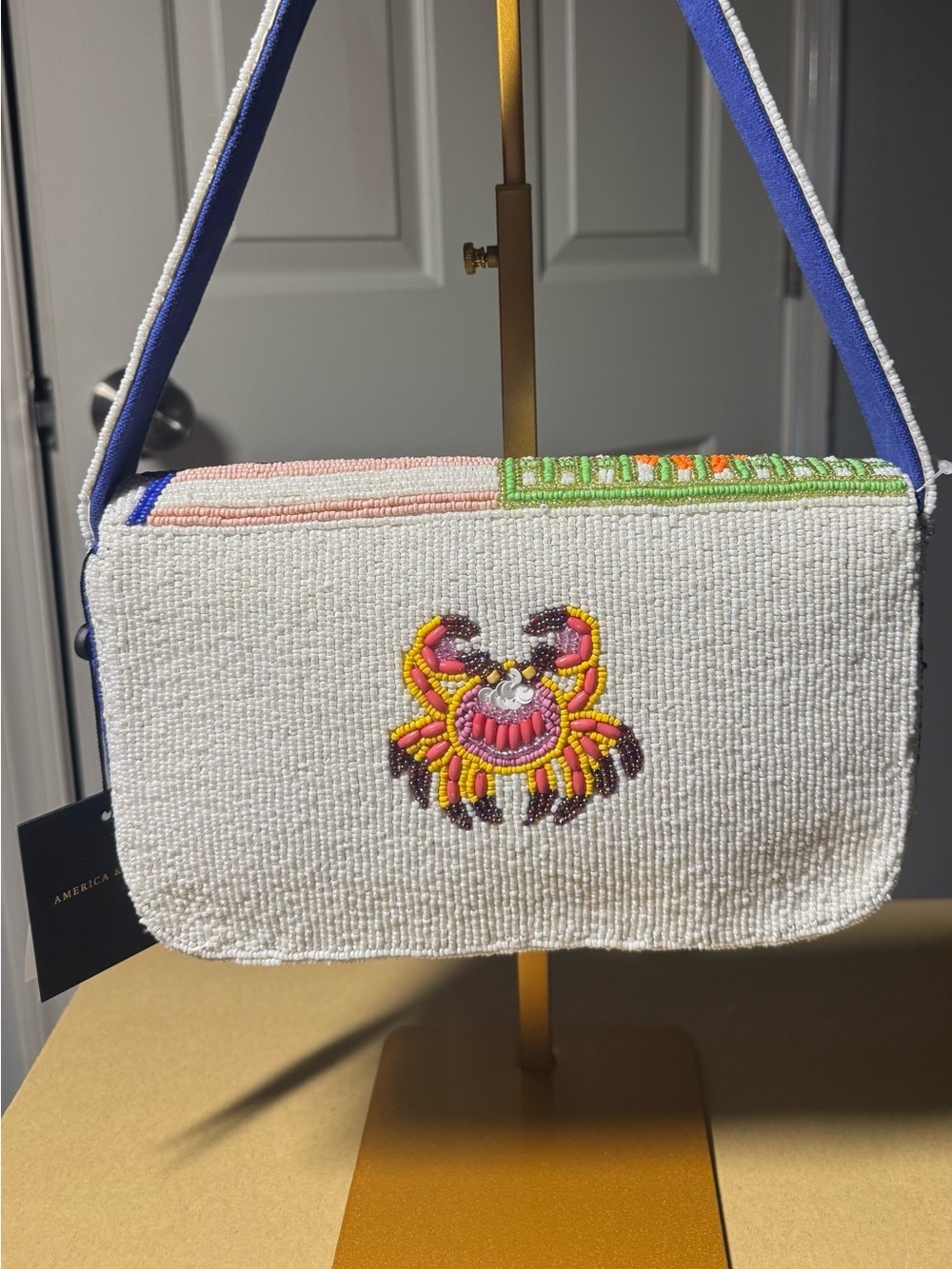 NWT America & Beyond Amalfi Coast Collage Beaded Purse - Picture 4 of 5